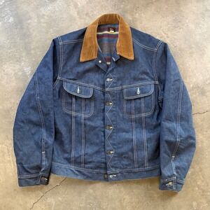 Vintage The Real McCoy's Size 44 Blanket Lined Denim Jacket Union Made Japan